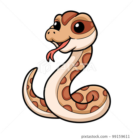 Cute daboia russelii snake cartoon 99159611