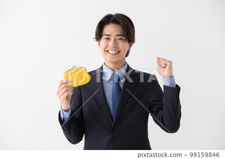 Businessman wallet clasp fist pump Businessman wallet clasp fist pump 99159846