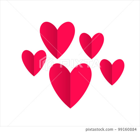 simple clean card with hearts. valentine party greeting design 99160884