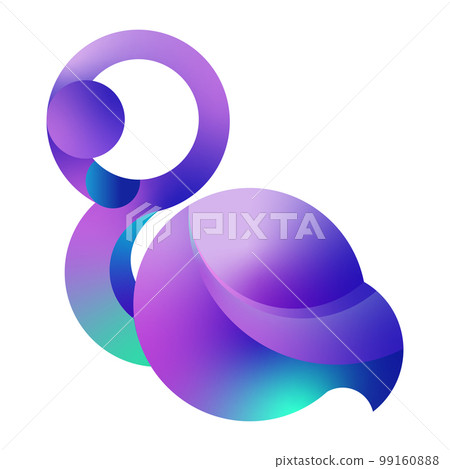 stylized exotic bird. Flamingo. stylized exotic bird. Flamingo. 99160888