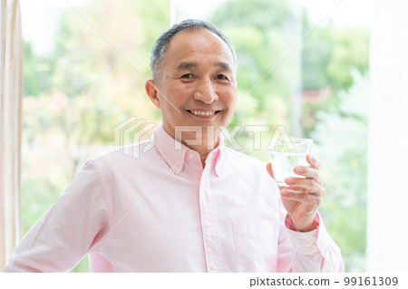 Senior men with cups Senior men with cups 99161309