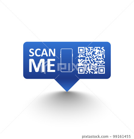 QR code scan icon in flat style. Barcode vector illustration on isolated background. Scanner reader sign business concept. 99161455