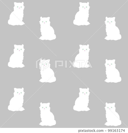 Illustration of a white cat 99163174