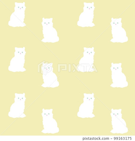 Illustration of a white cat 99163175