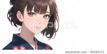Women in kimono, Japanese clothes, yukata, coming-of-age ceremony Women in kimono, Japanese clothes, yukata, coming-of-age ceremony 99164111