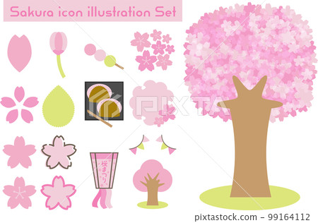 Cherry icon illustration set Cherry icon illustration set 99164112
