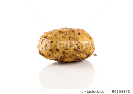 Dirty potato isolated on white background. 99164578