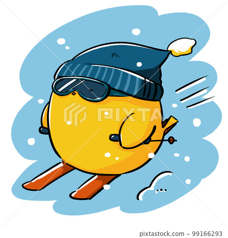 [插圖素材]可愛的小妞滑雪 99166293