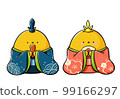[Set illustration material] Cute chick Hina dolls (Odairi and Hina dolls) 99166297