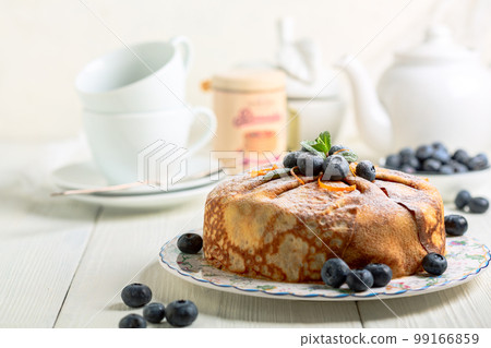 Homemade crepes cake. Homemade crepes cake. 99166859