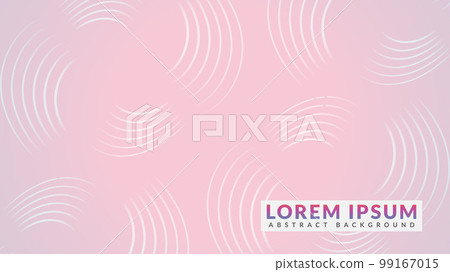 Smooth curved line ornament on a pink color background 99167015