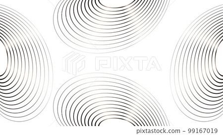 Golden arch line pattern on a white background. Abstract background design template 99167019