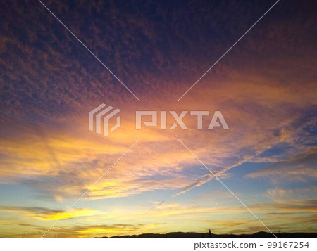 blue and orange magic hour 99167254