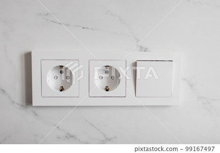 Electrical sockets on the wall Electrical sockets on the wall 99167497