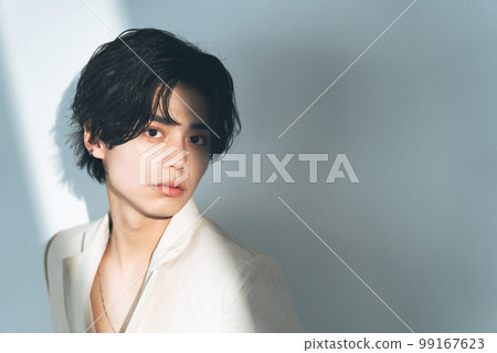 Male portrait, genderless makeup, men's cosmetics, skin care 99167623