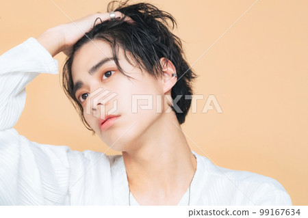男性肖像，無性別化妝，男士化妝品，護膚品 99167634