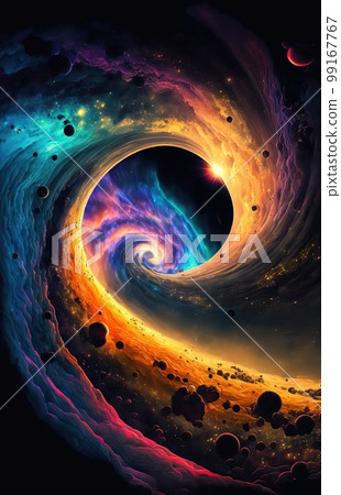 A colorful black hole landscape with a maximum size of 4K or more A colorful black hole landscape with a maximum size of 4K or more 99167767