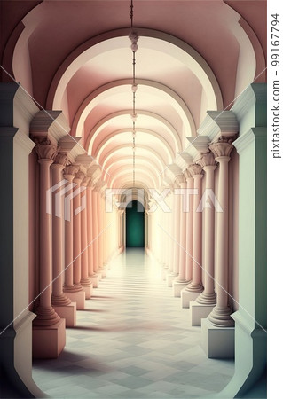 Up to 4K size or more, eternal corridor in another world 99167794