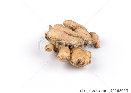 fresh ginger on white background fresh ginger on white background 99168665