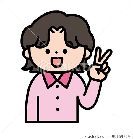 做和平標誌的女孩 做和平標誌的女孩 99169799