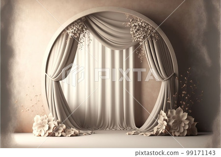 Up to 4K size or more, indoor curtain objects with a nostalgic atmosphere 99171143