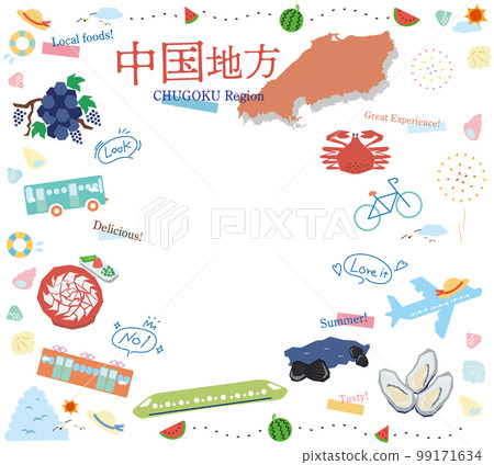 Set of summer gourmet tourism icons in the... - Stock Illustration ...