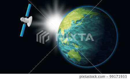 Earth and artificial satellite Earth and artificial satellite 99171933