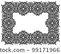 Clip art with black rectangle vintage frame 99171966