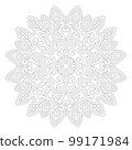 Line art for coloring book with vintage pattern 99171984