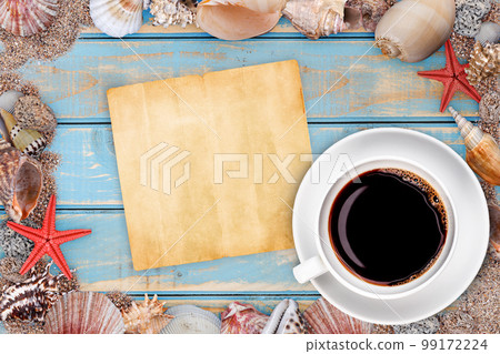 Paper with seashells 99172224