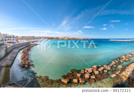 Breathtaking view on promenade of Otranto in Italy. Italian vacation. Breathtaking view on promenade of Otranto in Italy. Italian vacation. 99172321