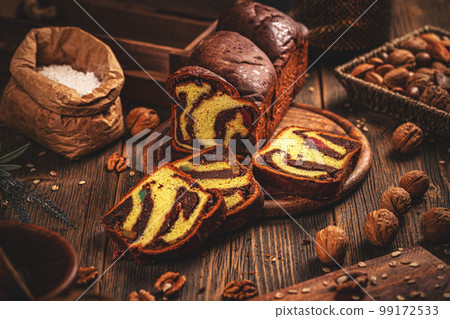 Sweet braided bread loaf Sweet braided bread loaf 99172533