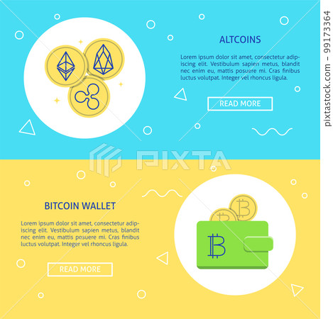 Cryptocurrency concept flyer templates with place for text Cryptocurrency concept flyer templates with place for text 99173364
