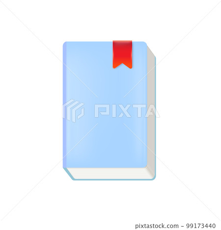 Vector blue book with red bookmark isolated on white background. Blue book sign and icon Vector blue book with red bookmark isolated on white background. Blue book sign and icon 99173440
