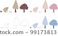 Forest illustration set of 4 colors 99173813
