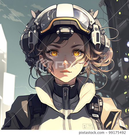 Japan in the near future A woman dressed in a powered suit "AI-generated image" 99175492
