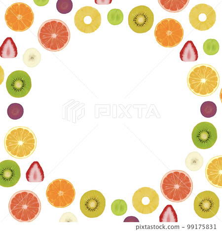 切好的水果圖框 99175831