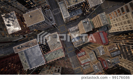 A bird's eye view of downtown 99176086