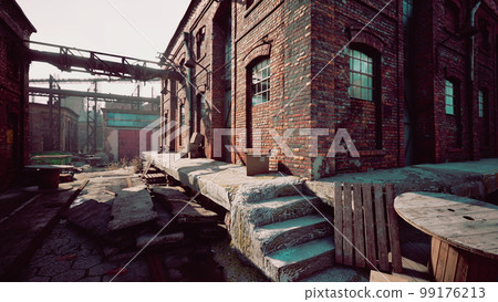 Old chemical factory in eastern Europe 99176213