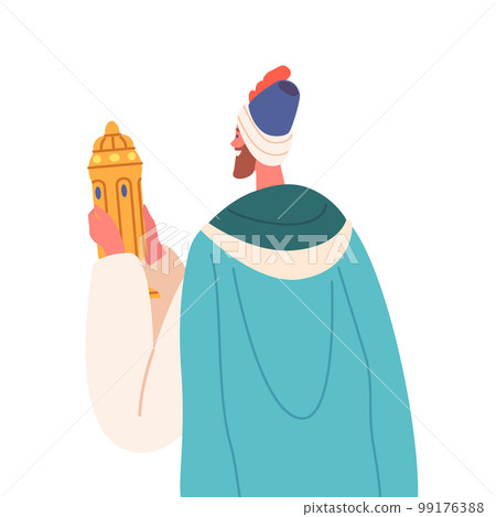 Biblical Magi Balthazar Also Known As The Wise Man And Generous King From The East Who Followed A Star To Bethlehem 99176388