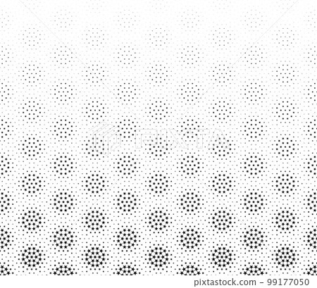 Geometric pattern of black figures on a white background. Seamless in one direction.SCALE method Geometric pattern of black figures on a white background. Seamless in one direction.SCALE method 99177050