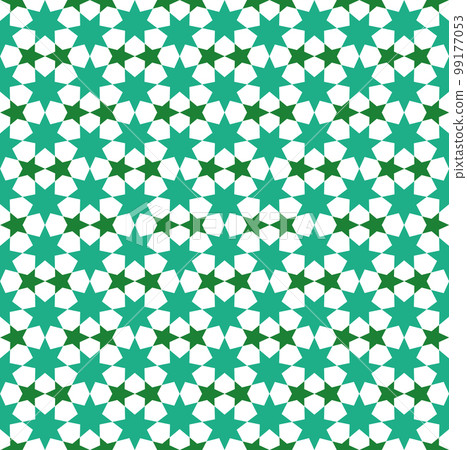 Seamless arabic tradition geometric ornament in color. 99177053