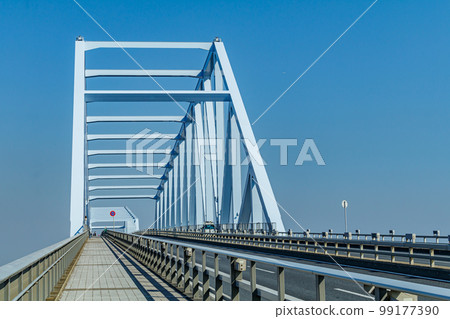 [Urban scenery of Tokyo] Scenery on the Tokyo Gate Bridge bridge 99177390