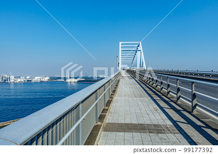 [Urban scenery of Tokyo] Scenery on the Tokyo Gate Bridge bridge 99177392