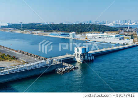 [東京都市風景] 從東京門大橋（海林水道）眺望 99177412