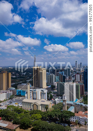 Nairobi City County Skyscrapers Skylines Cityscapes Panoramic scenic views in Kenya East Africa 99177805