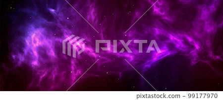 Vector cosmic illustration. Beautiful colorful space background. Watercolor Cosmos 99177970