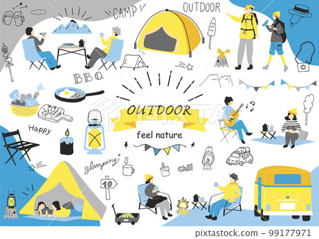 享受露營的人們 99177971