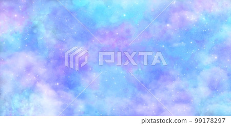 Soft and gentle pastel color starry sky watercolor illustration background Soft and gentle pastel color starry sky watercolor illustration background 99178297