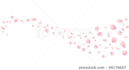 Illustration of a wave of cherry blossoms (light pink) Illustration of a wave of cherry blossoms (light pink) 99178687